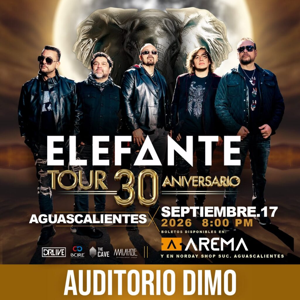 ELEFANTE AGUASCALIENTES 2026 AUDITORIO DIMO