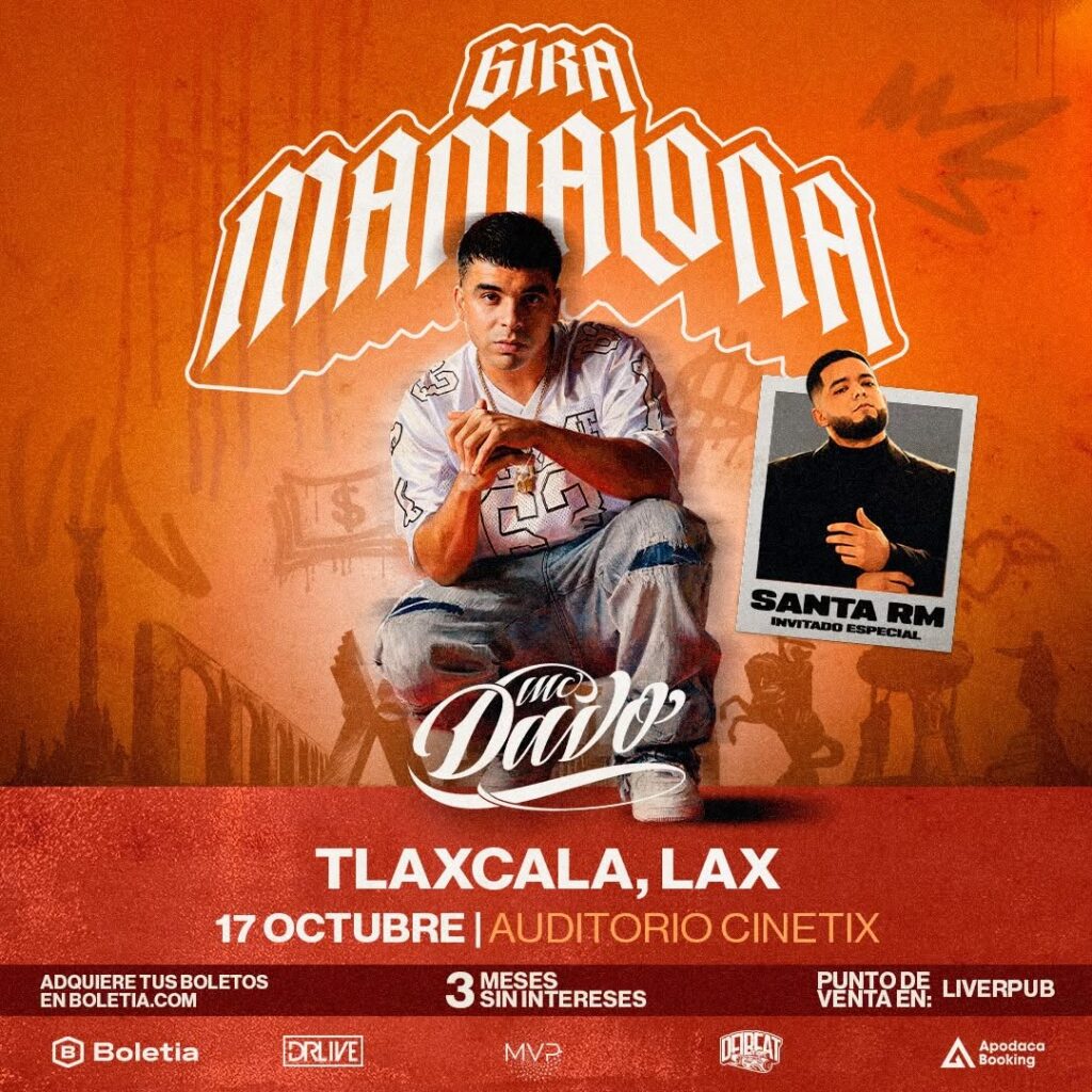 MC DAVO TLAXCALA 2026 AUDITORIO CINETEX