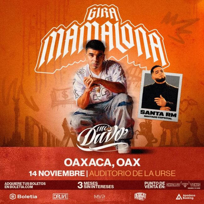 MC DAVO OAXACA 2026 AUDITORIO DE LA URSE