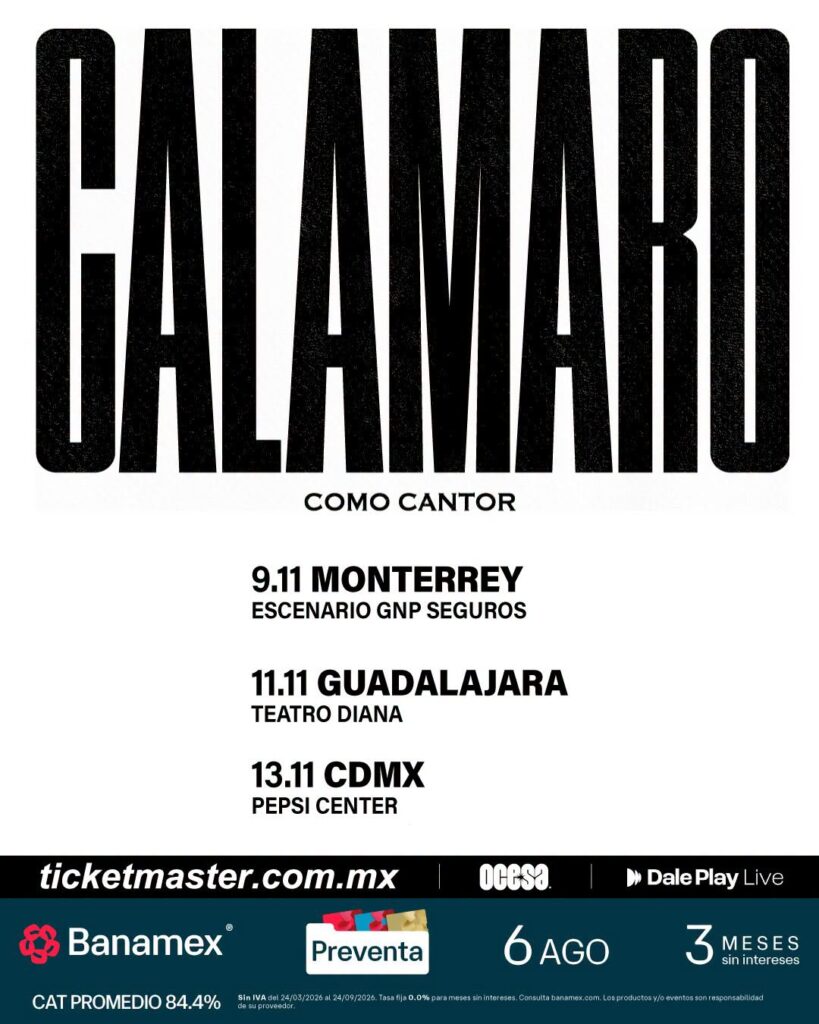 ANDRÉS CALAMARO CDMX 2026 PEPSI CENTER