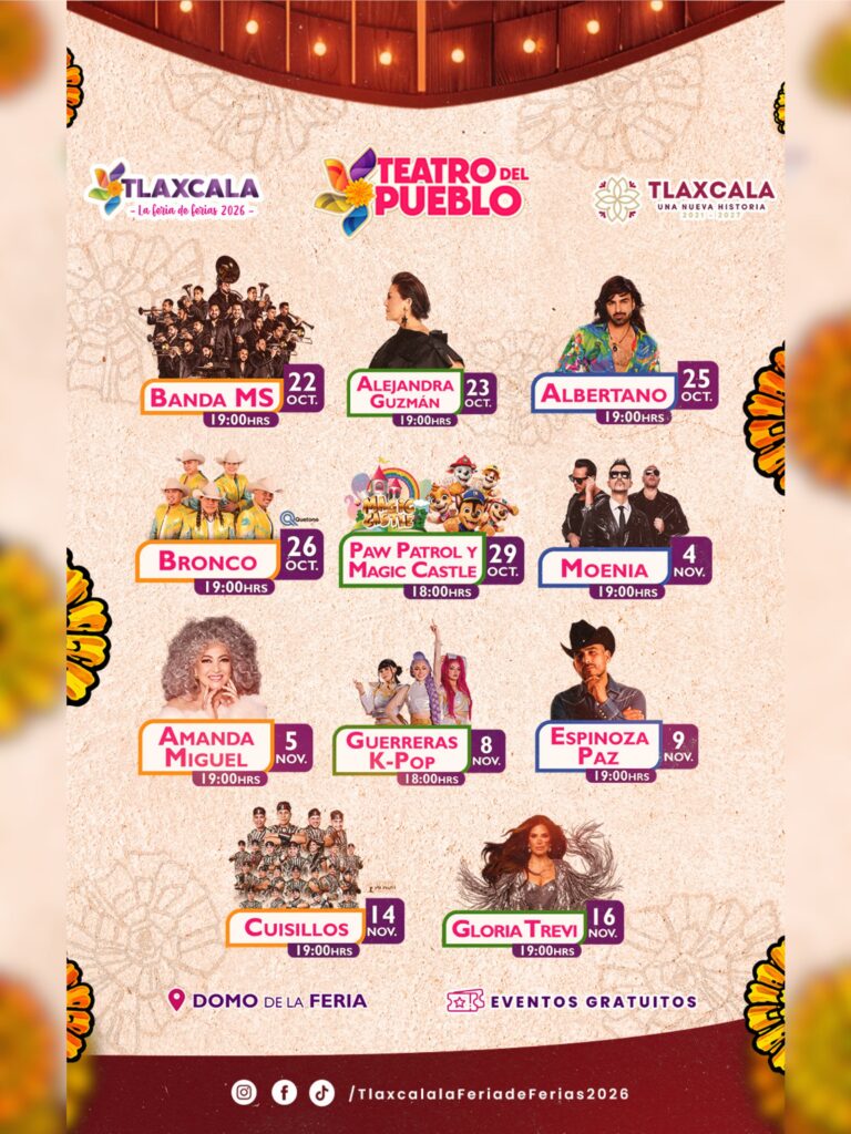 CARTELERA FERIA TLAXCALA 2026