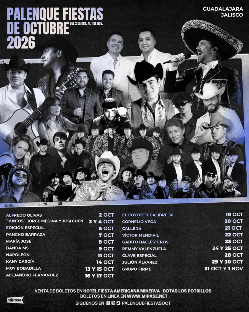 CARTELERA PALENQUE FIESTAS DE OCTUBRE