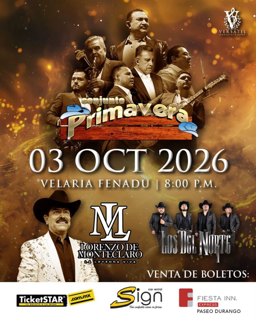 CONJUNTO PRIMAVERA DURANGO 2026 VELARIA DE LA FENADU