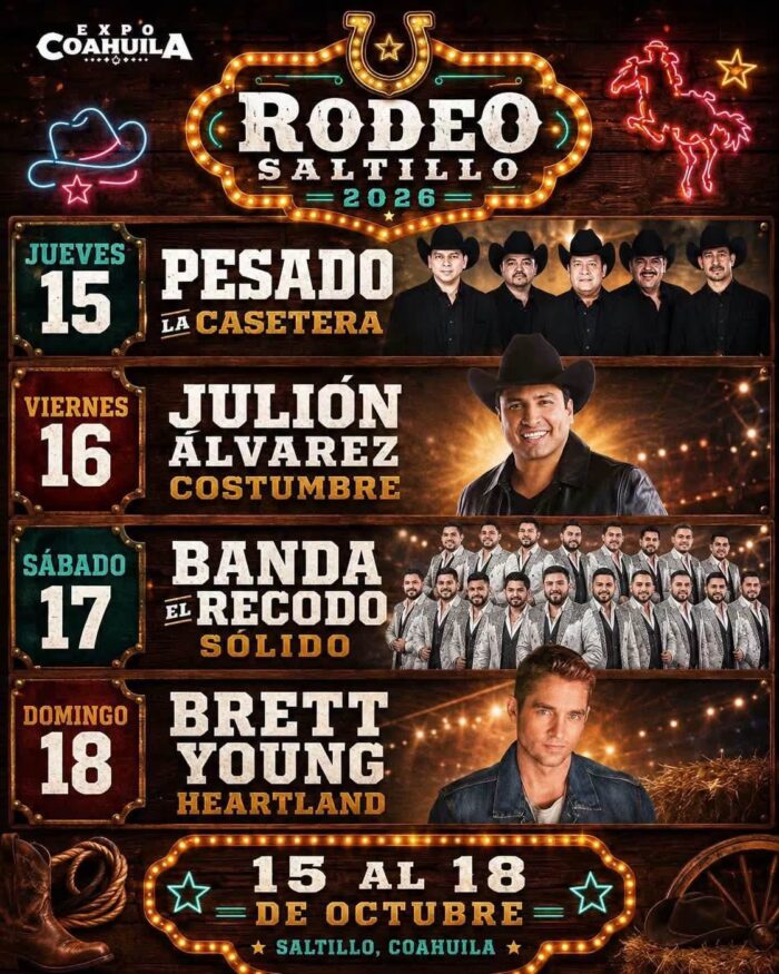 CARTELERA RODEO SALTILLO 2026