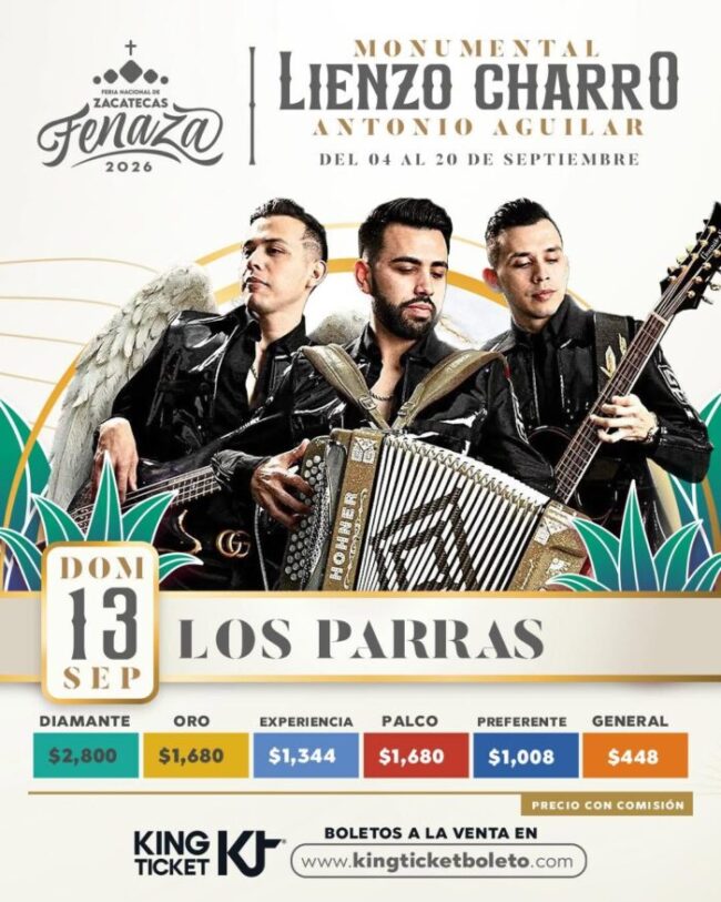 LOS PARRAS FERIA ZACATECAS 2026 FENAZA