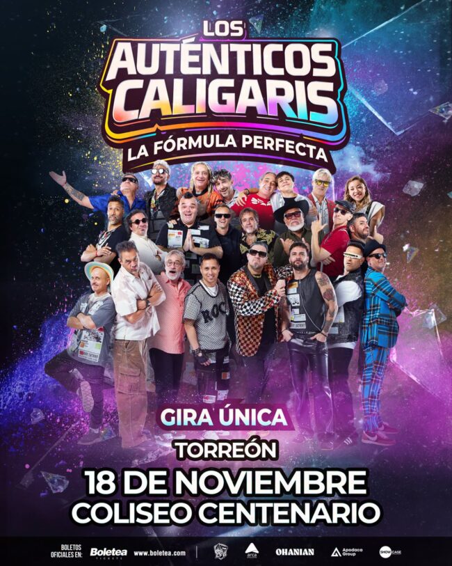 LOS AUTÉNTICOS CALIGARIS TORREÓN 2026 COLISEO CENTENARIO