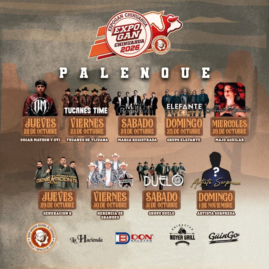 CARTELERA PALENQUE EXPOGAN CHIHUAHUA 2026
