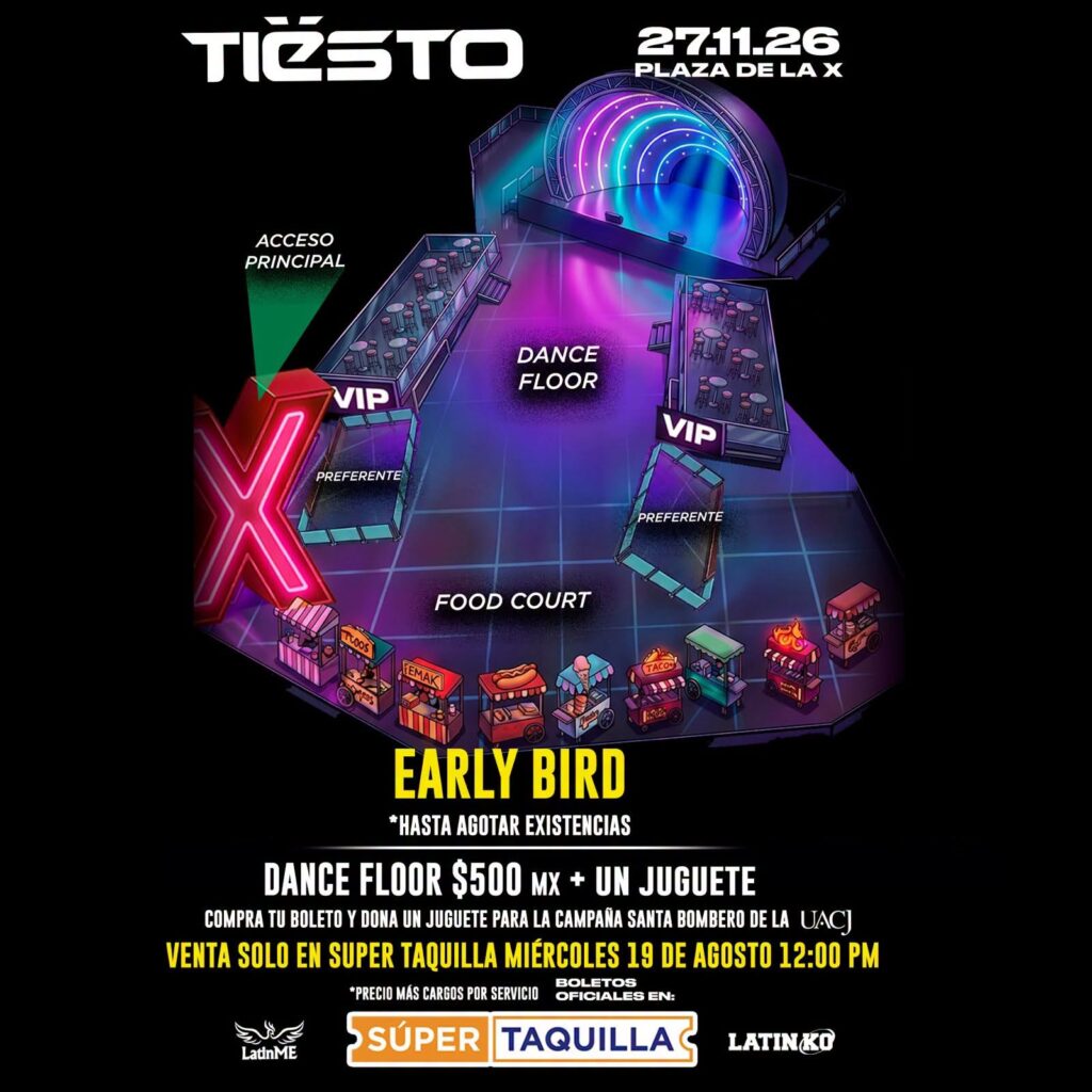 MAPA TIESTO CIUDAD JUÁREZ 2026 PLAZA DE LA X