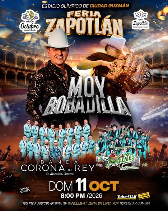 MOY BOBADILLA FERIA ZAPOTLÁN 2026 JALISCO