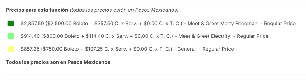 PRECIOS MARTY FRIEDMAN GUADALAJARA 2026 C3 STAGE
