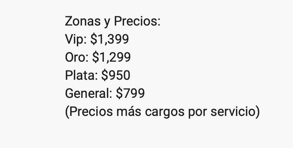 PRECIOS LA COTORRISA HERMOSILLO 2026 AUDITORIO INAM