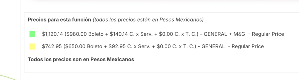 PRECIOS PALOMA MORPHY GUADALAJARA 2026 C3 STAGE