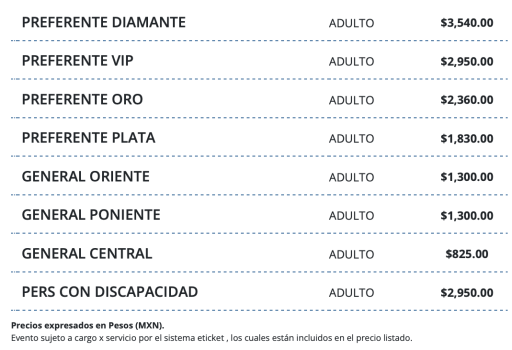 PRECIOS ANGÉLICA MARÍA Y ENRIQUE GUZMÁN QUERÉTARO 2026 AUDITORIO JOSEFA ORTÍZ