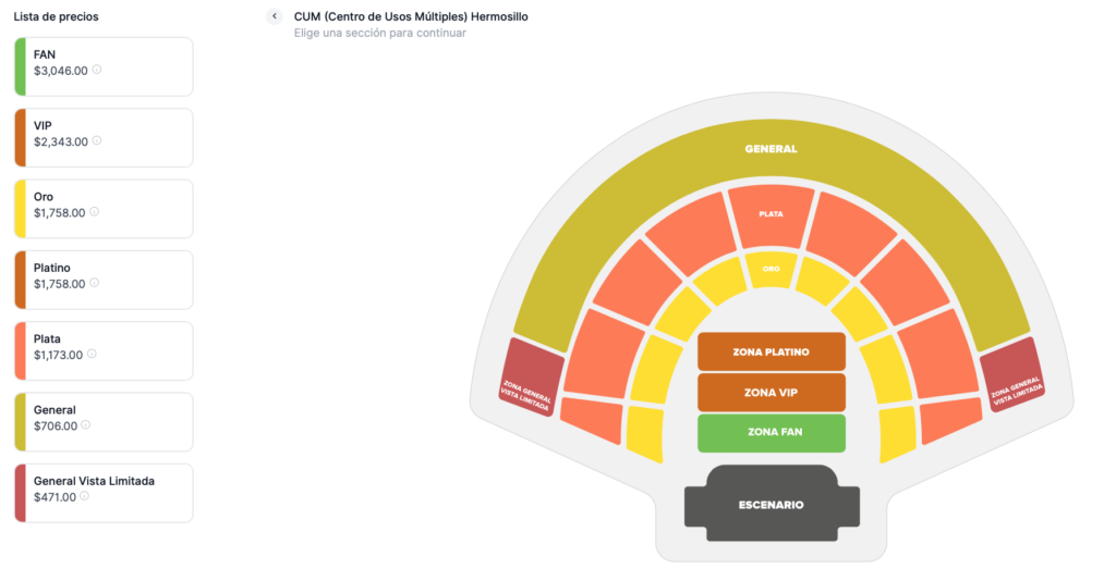 MAPA DE PRECIOS EL COYOTE HERMOSILLO 2026 CUM