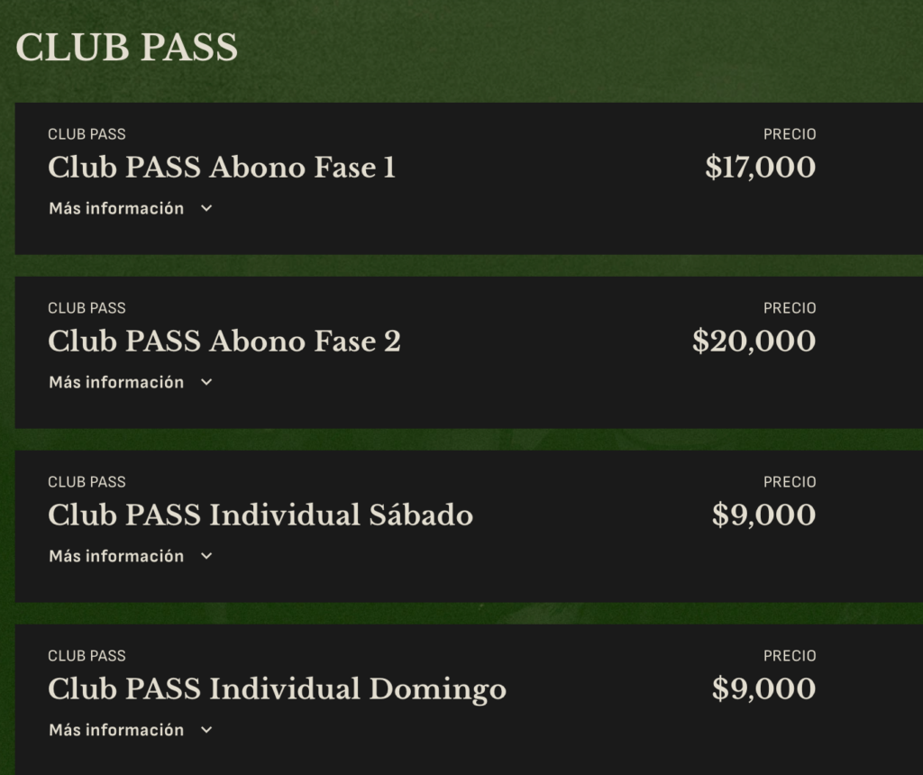 PRECIOS FESTIVAL ARRE 2026 CDMX AUTÓDROMO HERMANOS RODRÍGUEZ