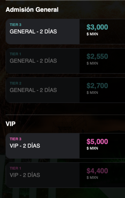 PRECIOS FESTIVAL ULTRA MÉXICO 2026 CDMX ESTADIO BANORTE