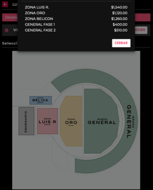 MAPA DE PRECIOS LUIS R CONRIQUEZ LEÓN 2026 HACIENDA CHARRA