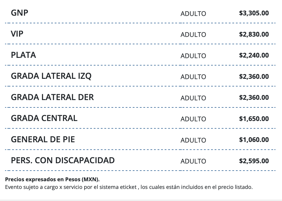PRECIOS MORAT QUERÉTARO 2026 INFIELD AUTÓDROMO QUERÉTARO