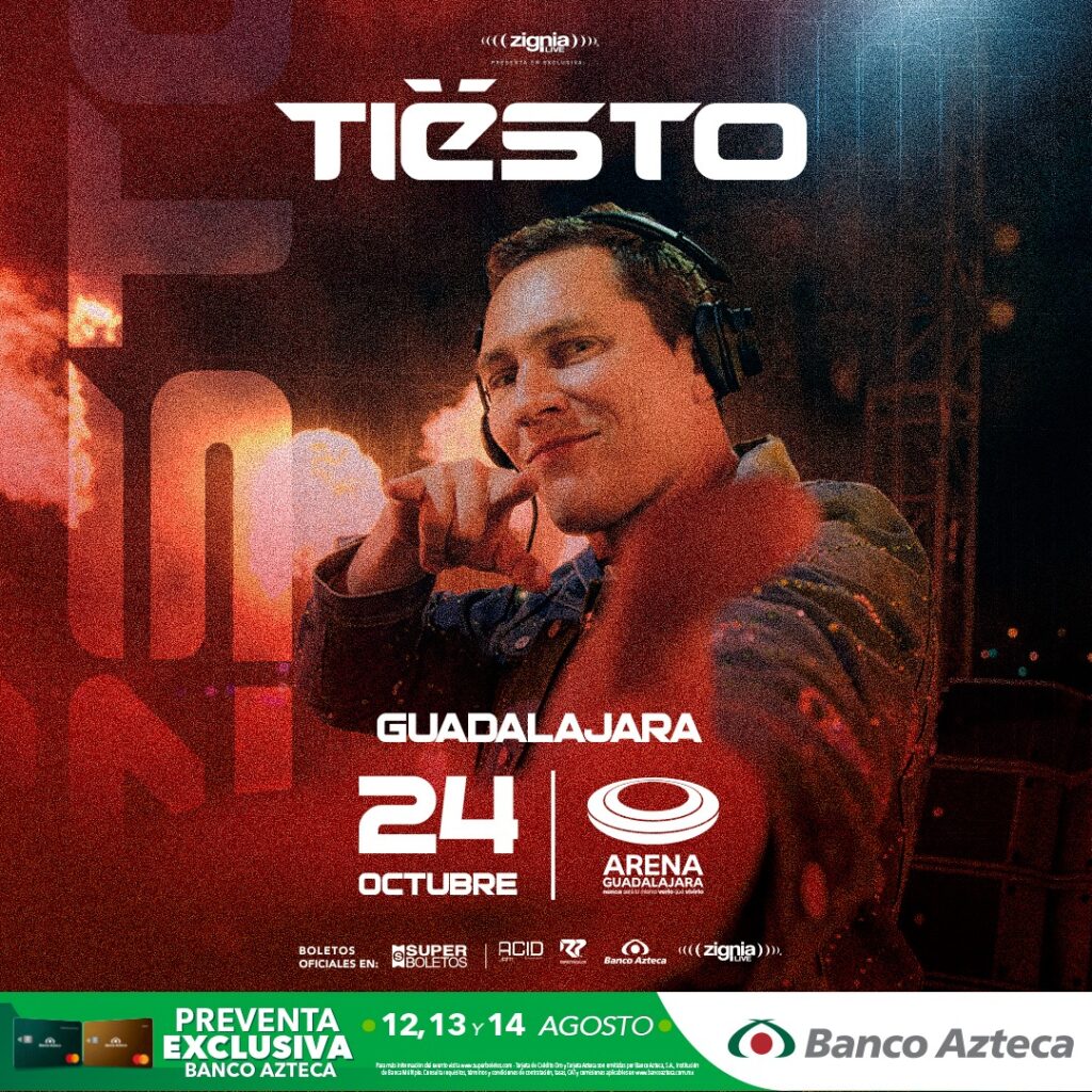 TIESTO GUADALAJARA 2026 ARENA GUADALAJARA