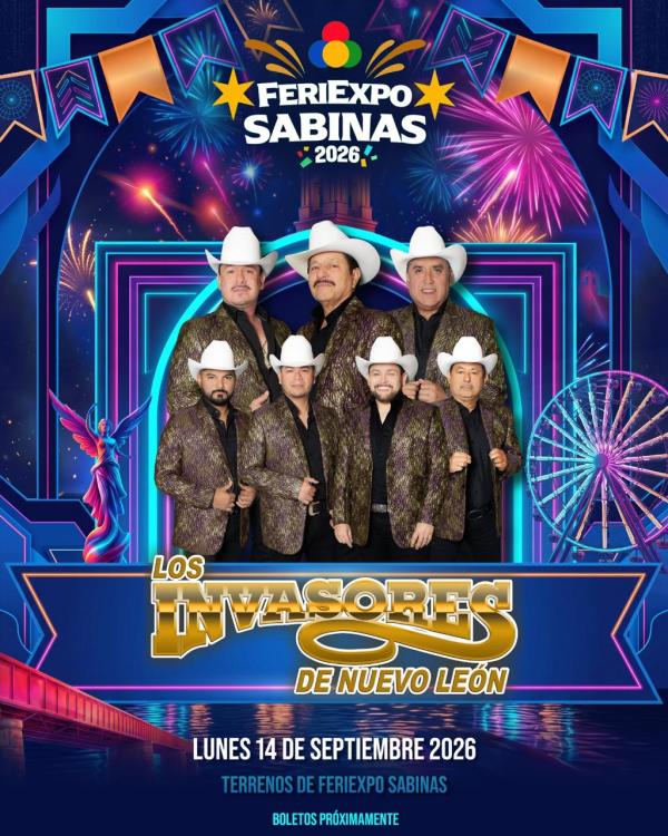 LOS INVASORES DE NUEVO LEÓN FERIEXPO SABINAS 2026 COAHUILA
