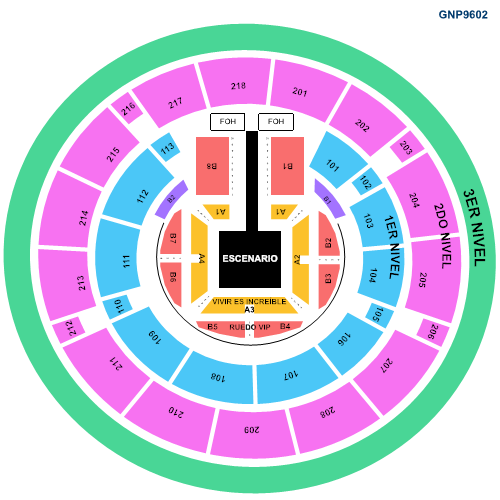 MAPA PRECIOS ALFREDO AUDITORIO GNP SEGUROS