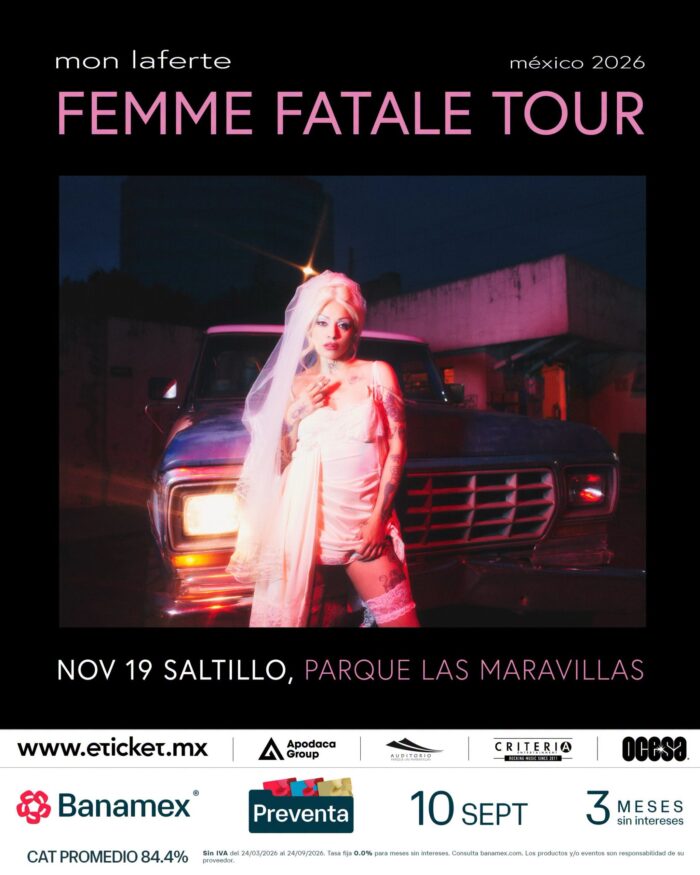 MON LAFERTE SALTILLO 2026 AUDITORIO PARQUE LAS MARAVILLAS