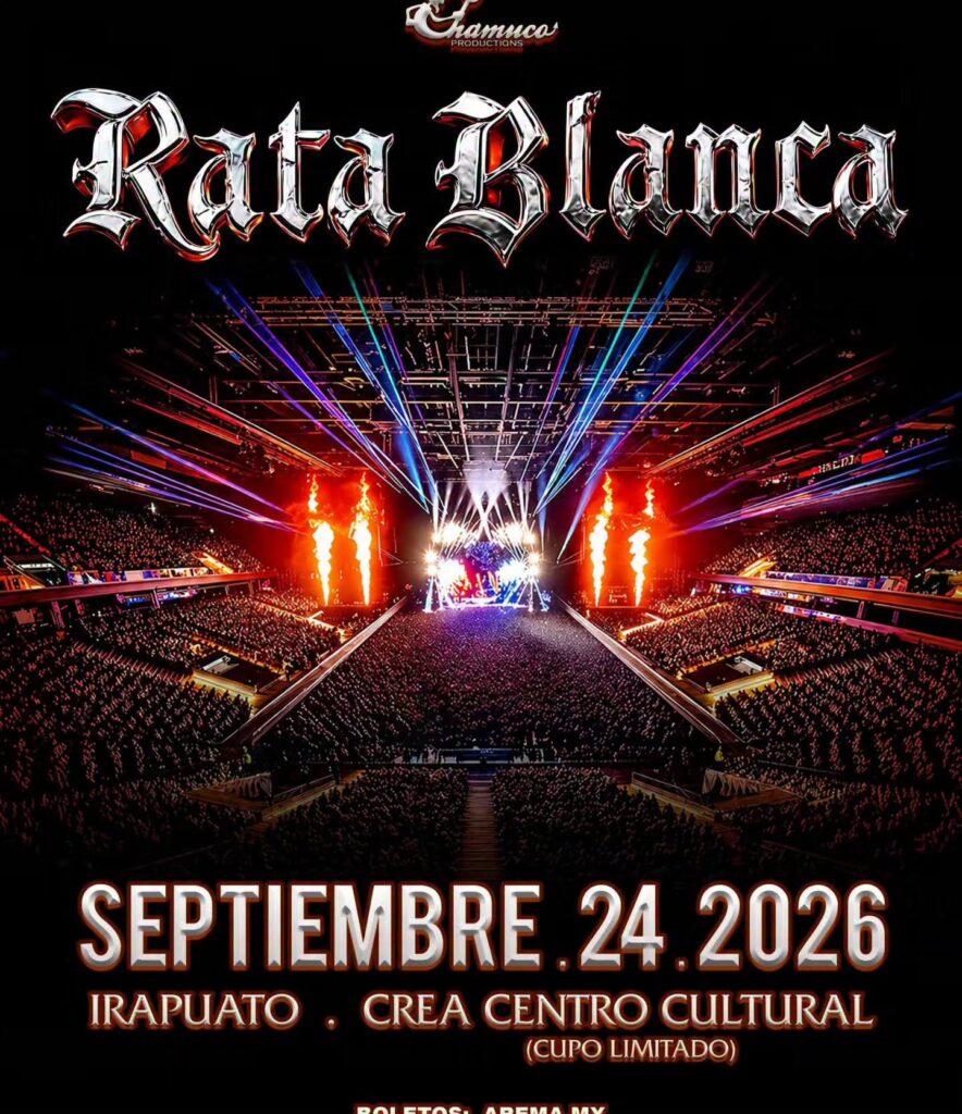 RATA BLANCA IRAPUATO 2026 CREA CENTRO CULTURAL