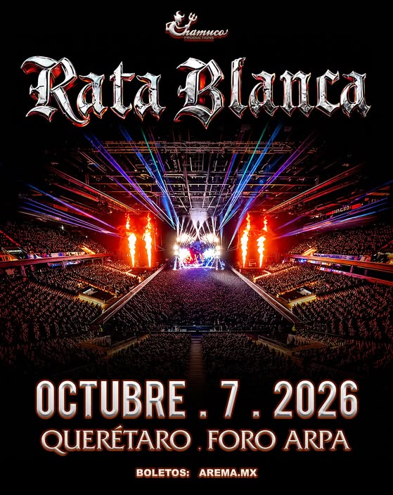 RATA BLANCA QUERÉTARO 2026 FORO ARPA