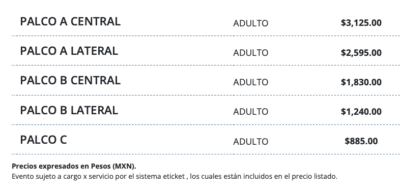 PRECIOS MON LAFERTE OAXACA 2026 AUDITORIO GUELAGUETZA