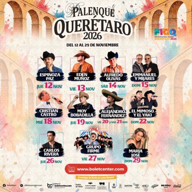 CARTELERA PALENQUE QUERÉTARO 2026